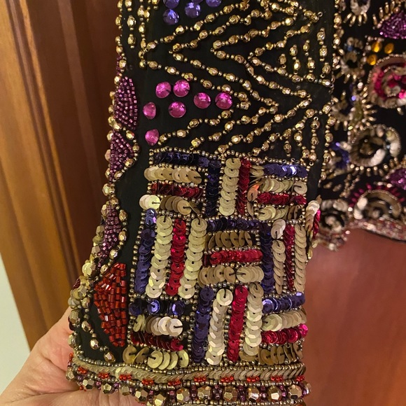 Vintage BlackTie fully beaded Top by Oleg Cassini (med-lg see measurements) - Picture 3 of 9